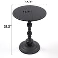 thumbnail image 3 of MAYEERTY Vintage Metal Coffee Table End Table, Round Side Table for Sofa Bedside Nightstand, Accent Table Decorative Small Space Living Room Bedroom, 3 of 10