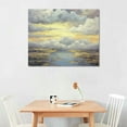 thumbnail image 2 of ARISTURING Office Abstract Framed Wall Art: Large Modern Gold River Textured Painting Bright Landscape Canvas Artwork Contemporary Glitter Gold Foil Picture Ready to Hang  20x16 inch, 2 of 4