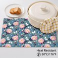 thumbnail image 5 of Placemat, Pioneer Flower Floral Print Pattern Place Mats Table Mat Set Of 2, PVC Washable Placemats for Party Kitchen Dining Decoration, 18x12 Inch, Fade Resistant, 5 of 6