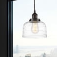 thumbnail image 2 of 616-1PH-OB-G713 Innovations Lighting Bell - 1 Light Cord Hung Mini Pendant In Modern Style-9.5 Inches Tall and 8 Inches Wide-Oil Rubbed Bronze, 2 of 2