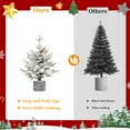 thumbnail image 5 of LAMPHOME 2FT Pre-Lit Flocked Basin Tree - 30 Warm White LEDs, 3 Pine Cones, 189 Tips, Magnesium Basin, 5 of 7