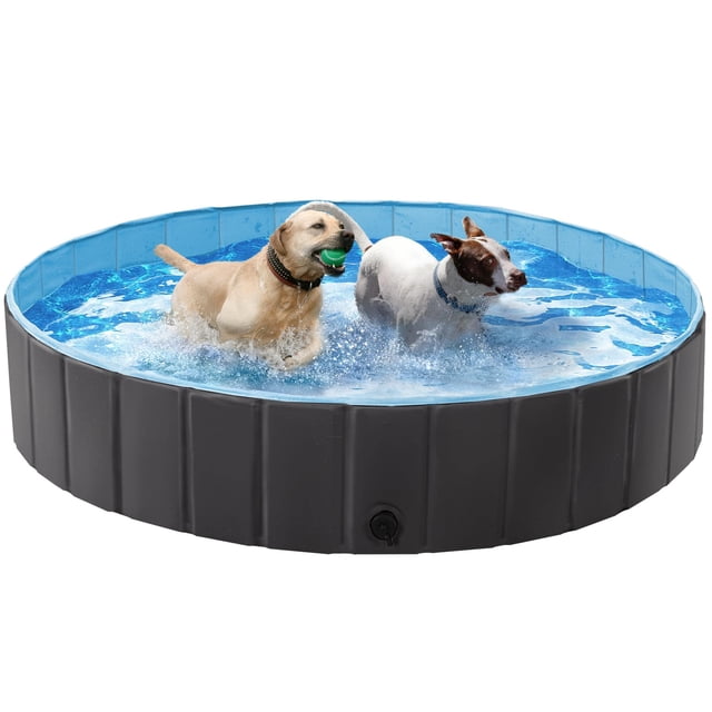 Dog Pool Yaheetech de plástico duro gris para perros pequeños, medianos y grandes