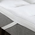 thumbnail image 6 of CirclesHome White Futon Mattress Toppers with Anti-Slip Anchors - Futon Cover Filled with Plush Down Alternative Fill - Full Size Futon Cover is Soft, Comfortable and Allergy Free (Size: 54 x 75 x 3), 6 of 10