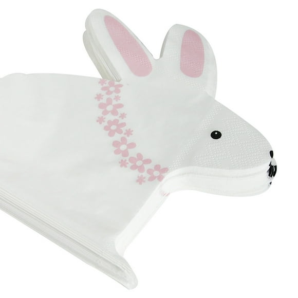 Event Party Decor Guest Bunny Easter Tableware Set Disposable Paper Plates Napkins Cups Tablecloth Cutlery For Easter Party Decoration Kids Birthday Party And Party Supplie