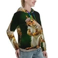 thumbnail image 6 of Salouo Squirrels Eating Peanuts On The Tree Pattern Hoodie Sweatshirts for Women, Autumn Pullover Hoodie Workout Sweat Women's Long Sleeve Preppy Sweatshirts-Medium, 6 of 7