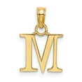thumbnail image 4 of Diamond2Deal 14K Yellow Gold Block Letter M Initial Pendant for Women, 4 of 6