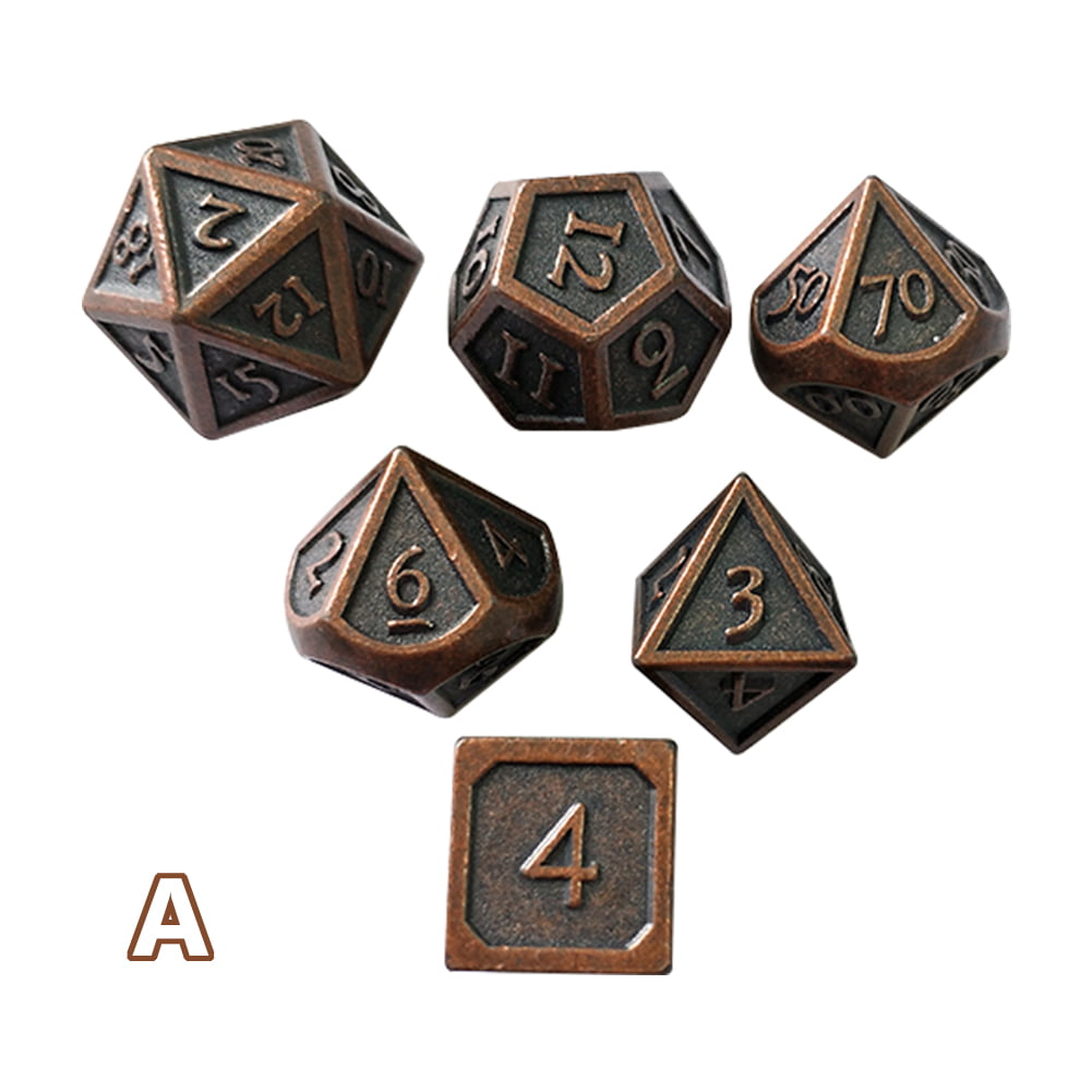 Details about   7Pcs Metal DND Polyhedarl Heavy D&D Dice Set Dungeon and Dragon and Role Playing