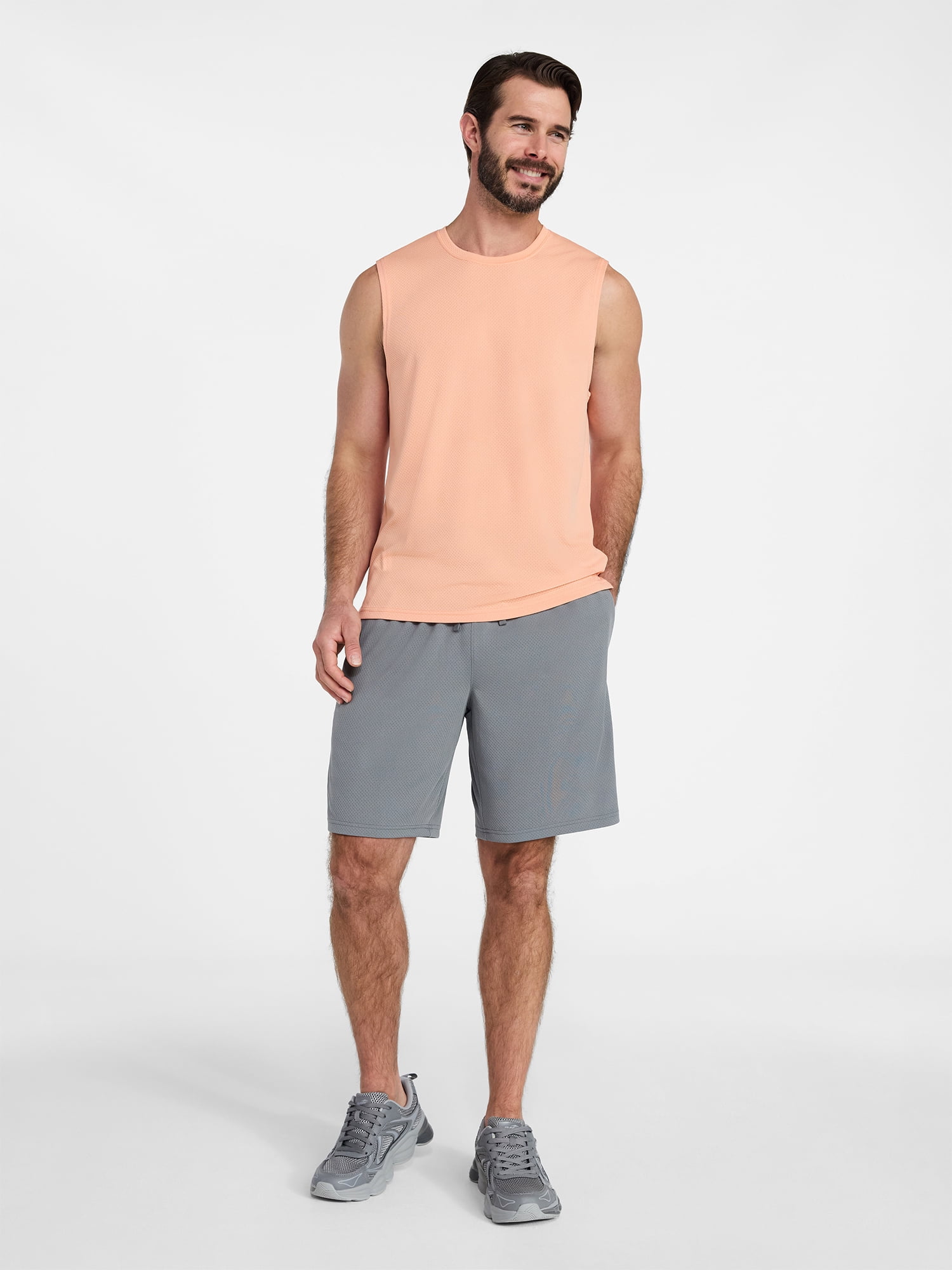 Athletic Works Men’s Sleeveless Mesh Muscle Tee, Sizes XS-5XL