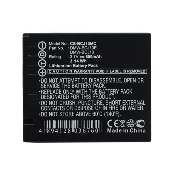 Replacement Battery for Panasonic Lumix DMC-LX5,Lumix DMC-LX5GK,Lumix DMC-LX5K,Lumix DMC-LX5W,Lumix DMC-LX7,Lumix DMC-LX7 10.1,Lumix DMC-LX7GK,Lumix DMC-LX7K,Lumix DMC-LX7W,850mAh
