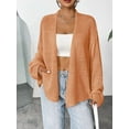 thumbnail image 2 of Women'S Cardigan Loose Knitted Cardigan Jacket New Solid Color Casual Outer Cardigan Pink L, 2 of 5