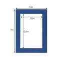 thumbnail image 3 of Bottle Blue Acid Free 5x7 Picture Frame Mats with White Core Bevel Cut for 4x6 Pictures - Fits 5x7, 3 of 4