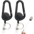 thumbnail image 1 of 2PCS Retractable Key Ring, Badge Holder Reel Carabiner Key Holder with Lanyard, Key Ring Rings for Keys, Expandable Key Ring for Business Card, Student Card, Bus Card, 1 of 5