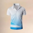 thumbnail image 2 of Mens Golf Polos Summer Short Sleeve Breathable Moisture Wicking Button Lapel Athletic Stretchy Shirts White2 XXXL, 2 of 7