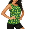 thumbnail image 2 of Balery Tennis Balls Camiseta sin mangas estampada ligera para mujer, tops de entrenamiento sin mangas, camisetas de yoga transpirables de secado rápido.-XX-Large, 2 of 7