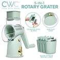 thumbnail image 4 of COOK WITH COLOR Cheese Grater Rotary, Cheese Shredder, Grater for Kitchen, Sage, 4 of 5