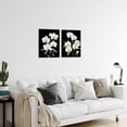 thumbnail image 3 of DuoBaorom White Orchids on Black Canvas Print Floral Wall Art Set of 2 Pieces Flower Painting for Spa Yoga Room 12"x16" C95, 3 of 3