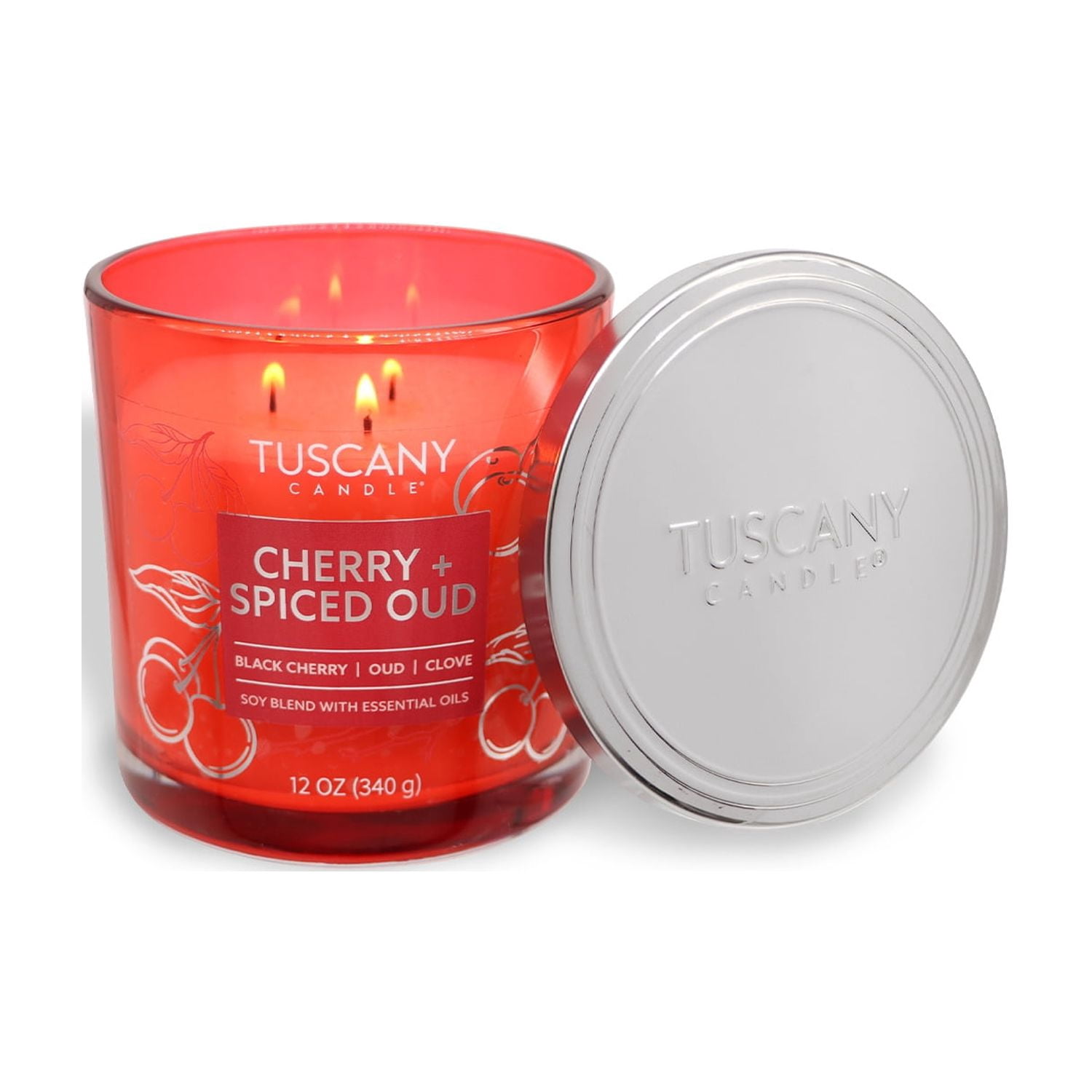 Cherry + Spiced Oud: Black Cherry Scented Jar Candle (12 oz) — Painters' Palette Collection