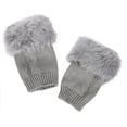thumbnail image 2 of Yanyanz Gloves Mittens, Women's Knitted Wool Open Finger Gloves Faux Wool Half Finger Short Warm Gloves, Gloves B A, 2 of 4