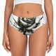 thumbnail image 1 of Fotbe Black And White Rose Calzones Estampados para Mujer – Ropa Interior de Algodón, Cómoda, Suave y Elástica-Large, 1 of 6