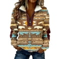 thumbnail image 3 of TaTaai Ladies Casual Sweatshirt Half Zip Lapel Collar Color Block St Patricks Shamrock Print Long Sleeve Pullover Top for Spring Gift, 3 of 8
