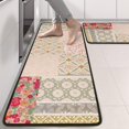 thumbnail image 2 of Kitchen Rugs Sets Of 2,Pioneer Flower Floral Print Pattern Anti Fatigue Kitchen Mat Rugs Non Slip Washable,Decorative Kitchen Floor Mats for Kitchen,Sink,Laundry,17"x47"+17"x47", 2 of 5