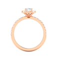 thumbnail image 4 of Certified G/I1 1 Carat TW Diamond Halo Set Engagement Ring in 10k Rose Gold, 4 of 5