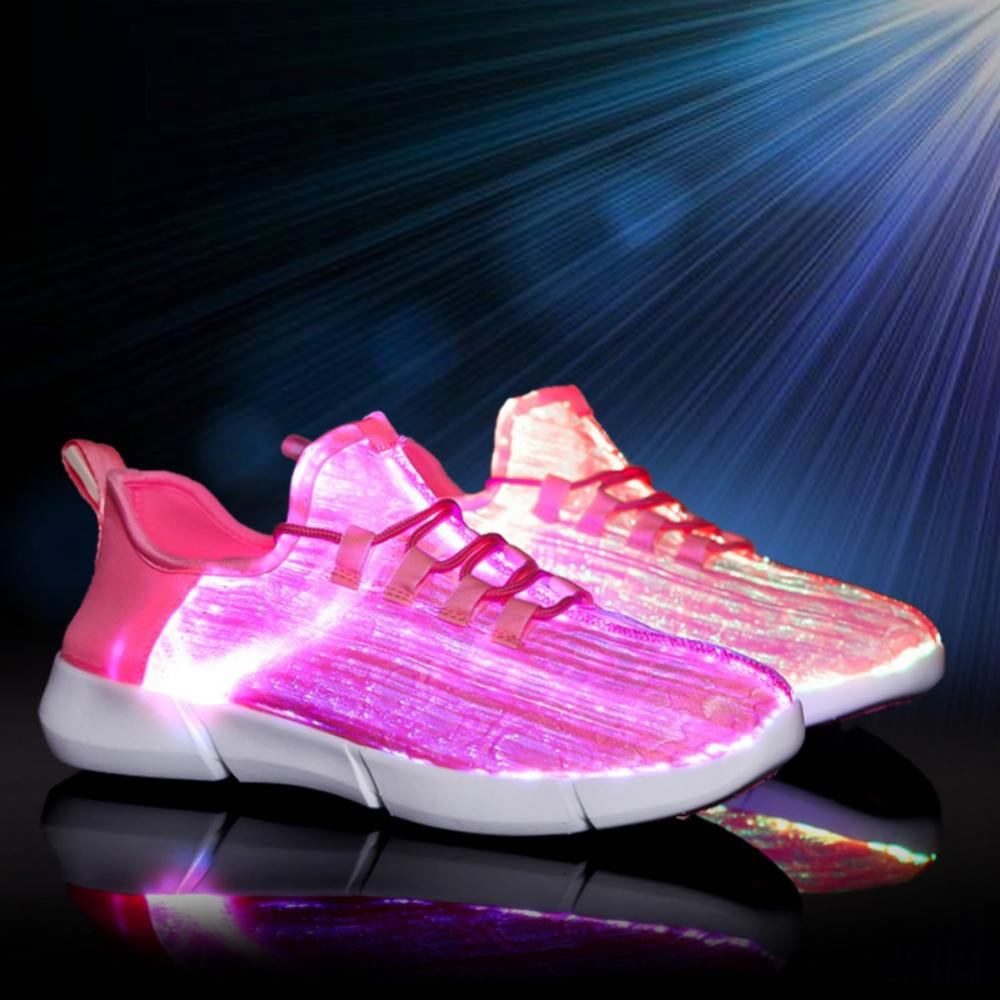 Buy HYMIC LED Shoes Fashion Light Up Low Top Shoes, Breathable Light Up  Sneakers Glowing Luminous LED Shoes for Men Women (Size:43) at Amazon.in