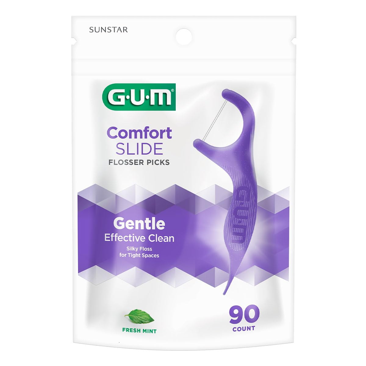 Gum Comfort Slide Flosser Picks Fresh Mint 90 Count