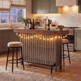 thumbnail image 1 of WAWOKV 3-in-1 Modern Multifunctional Dining Table, Kitchen Island Table with Footrest and Wine Rack, Table & Bar Table with Storage for Dining Room, Kitchen & Home Bar (Grey), 1 of 19