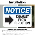 thumbnail image 3 of (2 Pack) Exhaust Flow Direction [Right Arrow] Sign, 3 of 7