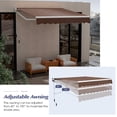 thumbnail image 4 of Topbuy 8'×6.6' Retractable Awning W/ Aluminum Frame Sun/Water Protection W/ PA Coating Manual Control Hand Crank Angle Adjustable Design Brown, 4 of 10