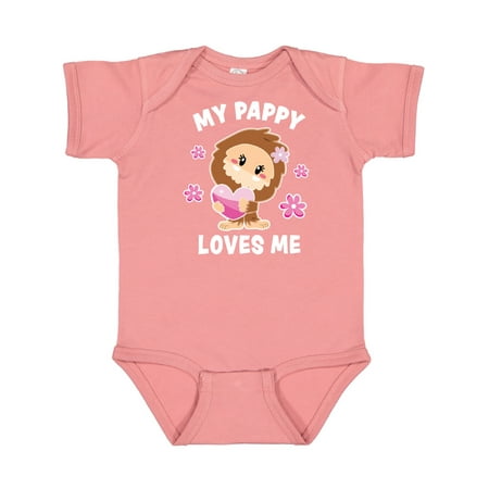 

Inktastic My Pappy Loves Me with Bigfoot Gift Baby Girl Bodysuit