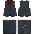 thumbnail image 3 of Lycody 5PCS Boys Formal Slim Suit for Teen Vest Pants Shirt Bowtie and Tie Set Dresswear wedding Prom, 3 of 7