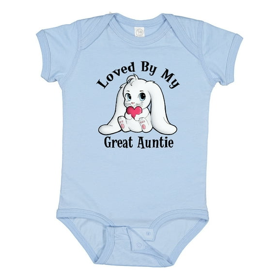 Inktastic Loved by My Great Auntie Bunny Rabbit Boys or Girls Baby Bodysuit