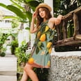 thumbnail image 2 of Disketp Retro Warm Lemon Flower para Vestido sin Mangas para Mujeres, Vestidos de Verano para Mujeres, Casual y Holgado para la Playa, 2 of 7