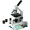 AmScope M500C-E Digital Monocular Compound Microscope, WF10x and WF25x Eyepieces, 40x-2500x Magnification, Anti-Mold Opt