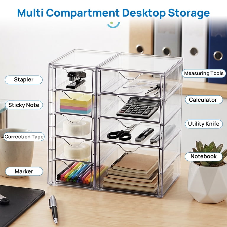 Clear Acrylic Makeup Organizer with 9 Drawers photo 4