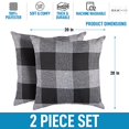 thumbnail image 3 of Zulay Home Paquete de 2 Fundas de Almohada de Cuadros Buffalo - F, 3 of 3