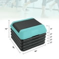 thumbnail image 2 of FlexWave 16-inch Aerobic Step Platform, Adjustable Fitness Stepper with 4 Adjustable Step Risers, Aerobics Stepper Workout Stepper for Aerobic Strength and Training in Home Gym, Blue, 2 of 7