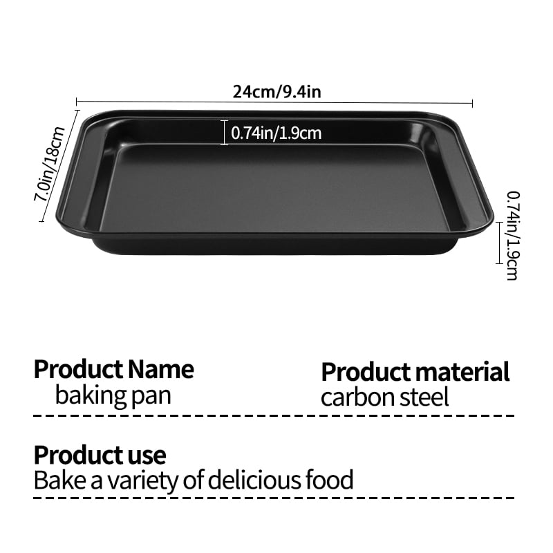 2-Piece Nonstick Baking Sheets, Carbon Steel, 9.4 x 7 inch, Dishwasher Safe