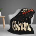 thumbnail image 5 of Just A Boy Who Loves Chicken Throw Blanket Ultra Soft Warm All Season Decorative Fleece Blankets for Bed Chair Car Sofa Couch Bedroom 60"X50", 5 of 6