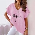 thumbnail image 4 of Birdeem T-Shirts à Col en V pour Femmes Mode Confortable Blouses Féminines Hauts, 4 of 6