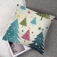 thumbnail image 7 of nygtbtfer Decorative Throw Pillow Cover Square set of 2, Colorful Cute Winter Holiday Abstract Art Holidays Farmhouse December Home Decor Zippered Pillowcase for Couch Sofa Living Room 18x18in, 7 of 7