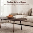 thumbnail image 6 of Giantex Oval Coffee Table, Mid-Century Sofa Accent Table w/Rounded Edges, Easy Assembly, Walnut, 6 of 8