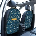 thumbnail image 3 of Kdxio Various Lights Print 2 Pack Car Kick Mat Seat Cover Back Protector Mat with Pockets for Organizer Backseat Protector and Storage Anti Kick Pad for Vehicles, 3 of 9