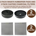 thumbnail image 4 of 2 Pack WA0575 Aluminum Grease Range Hood Filters with 2 Pack CACF003 Charcoal Filters Replacement for Vissani 30-inch Pyramid or WA0575 Wall Mount Range Hood, 4 of 6
