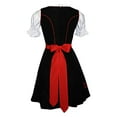 thumbnail image 3 of Edelweiss Creek 3 Piece Short German Oktoberfest Dirndl Dresses for Women - Black and Red, 3 of 9