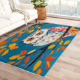thumbnail image 4 of Owl Leaves Area Rug 6X8 Living Room, Cute Cow Rugs for Bedroom,Rug Decorations, Boys Girls Teens Room Carpets Fluffy Washable, Soft Ultra-Thin Non Shedding Non Slip Non Toxic Area Rug 17&-70, 4 of 7