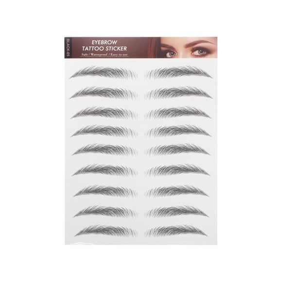 Unique Bargains Simulation Tatouage Sourcils pour Femmes 1 Pce Épais, Noir