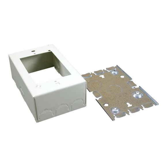 C2G Wiremold 700 Single Gang Switch and Receptacle Box Fitting - Cable raceway fitting - ivory